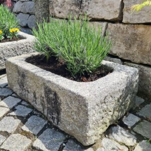 antiker Granit Pflanztrog 028