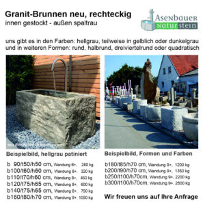 Granit Brunnen rechteckig 1