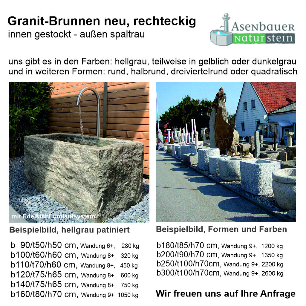 Granit Brunnen rechteckig 1