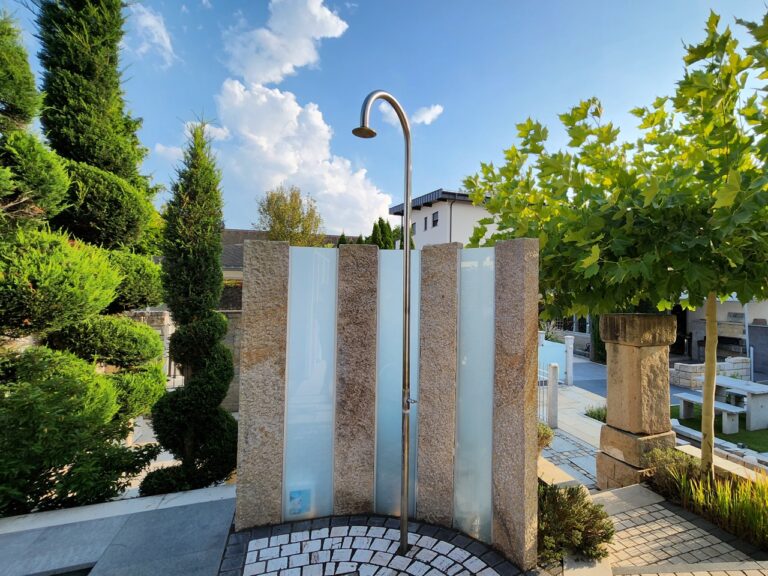 Dusche mit Sichtschutz