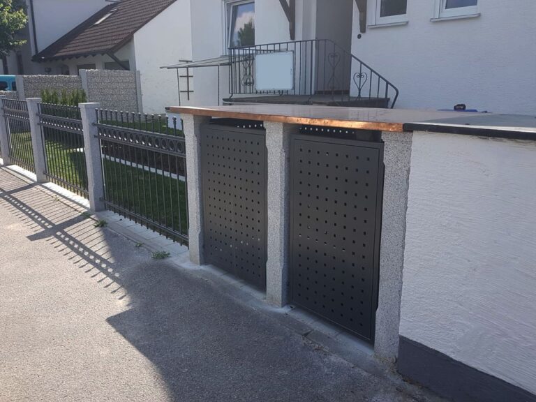 Mülltonnenhaus pulverbeschichtet