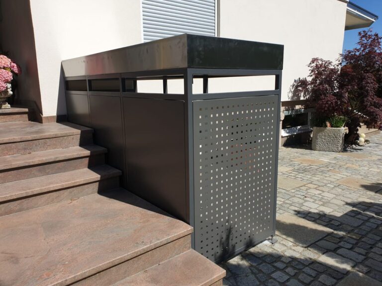 Mülltonnenhaus pulverbeschichtet