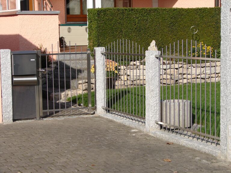 Zaunanlage Edelstahl