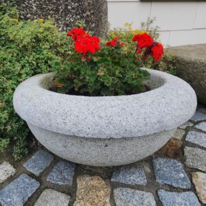 Granit Pflanzschale mit Wulst