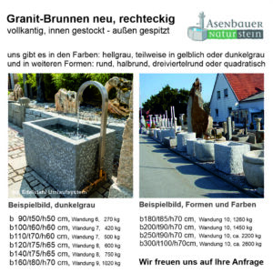 Granit Brunnen rechteckig 3