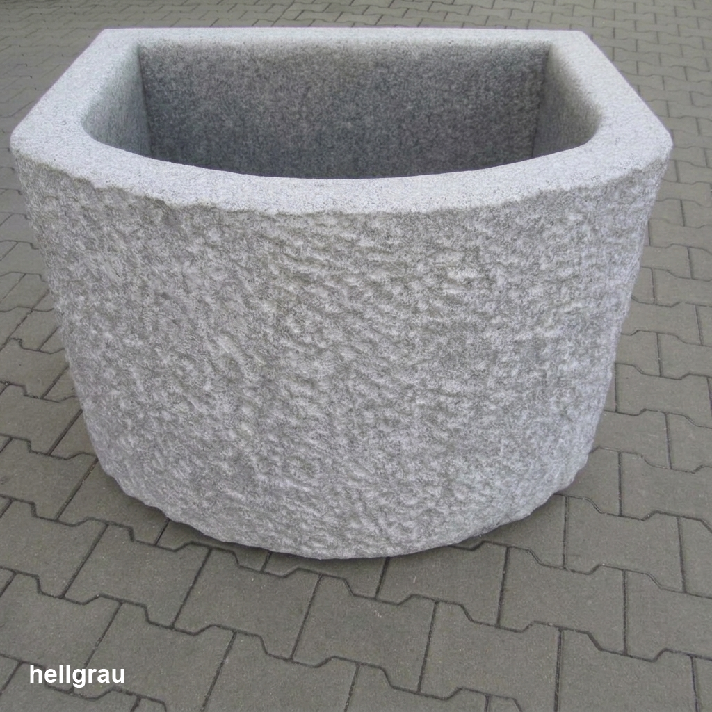Granit Brunnen halbrund – Bild 3