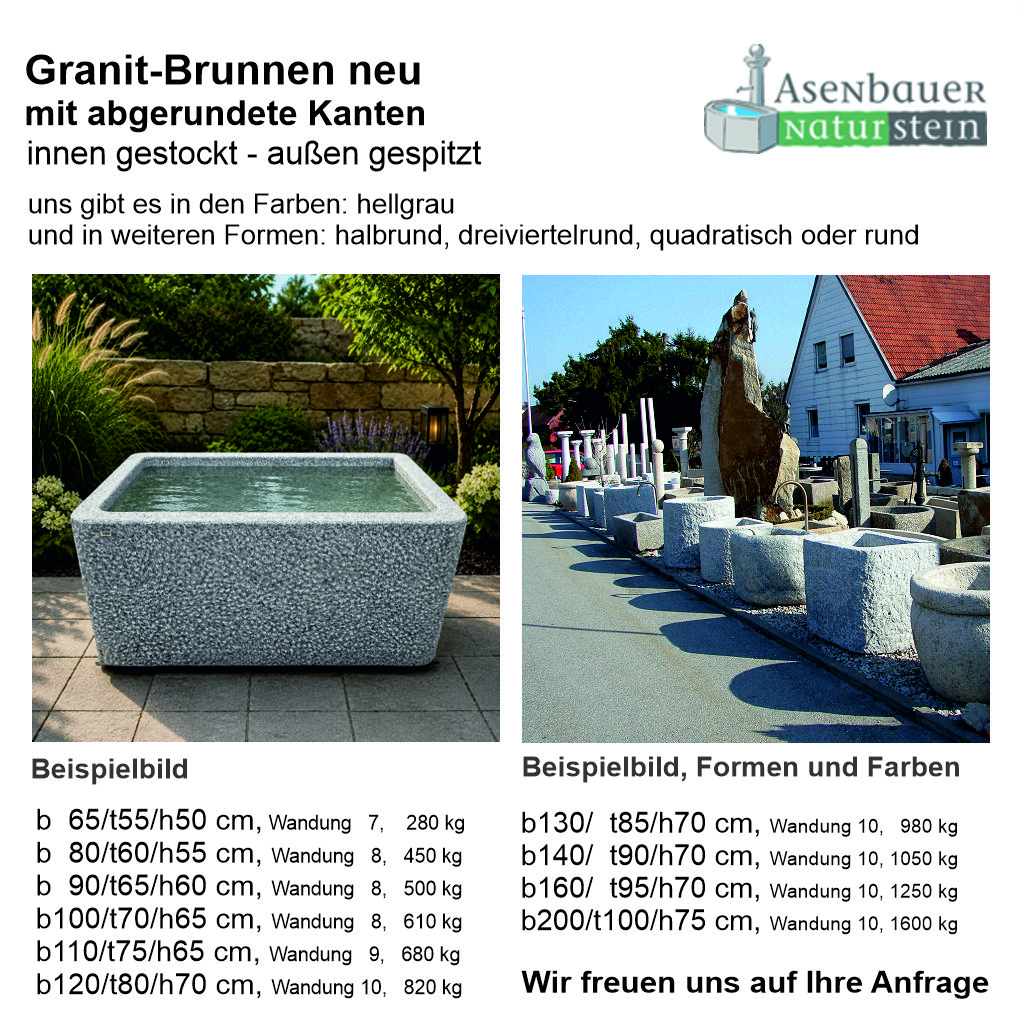 Granit Brunnen rechteckig 2